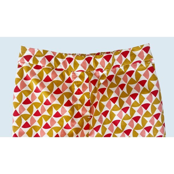 BODEN Printed Pull On Ankle Length Preppy Trouser Pants Size 4 - Picture 4 of 7